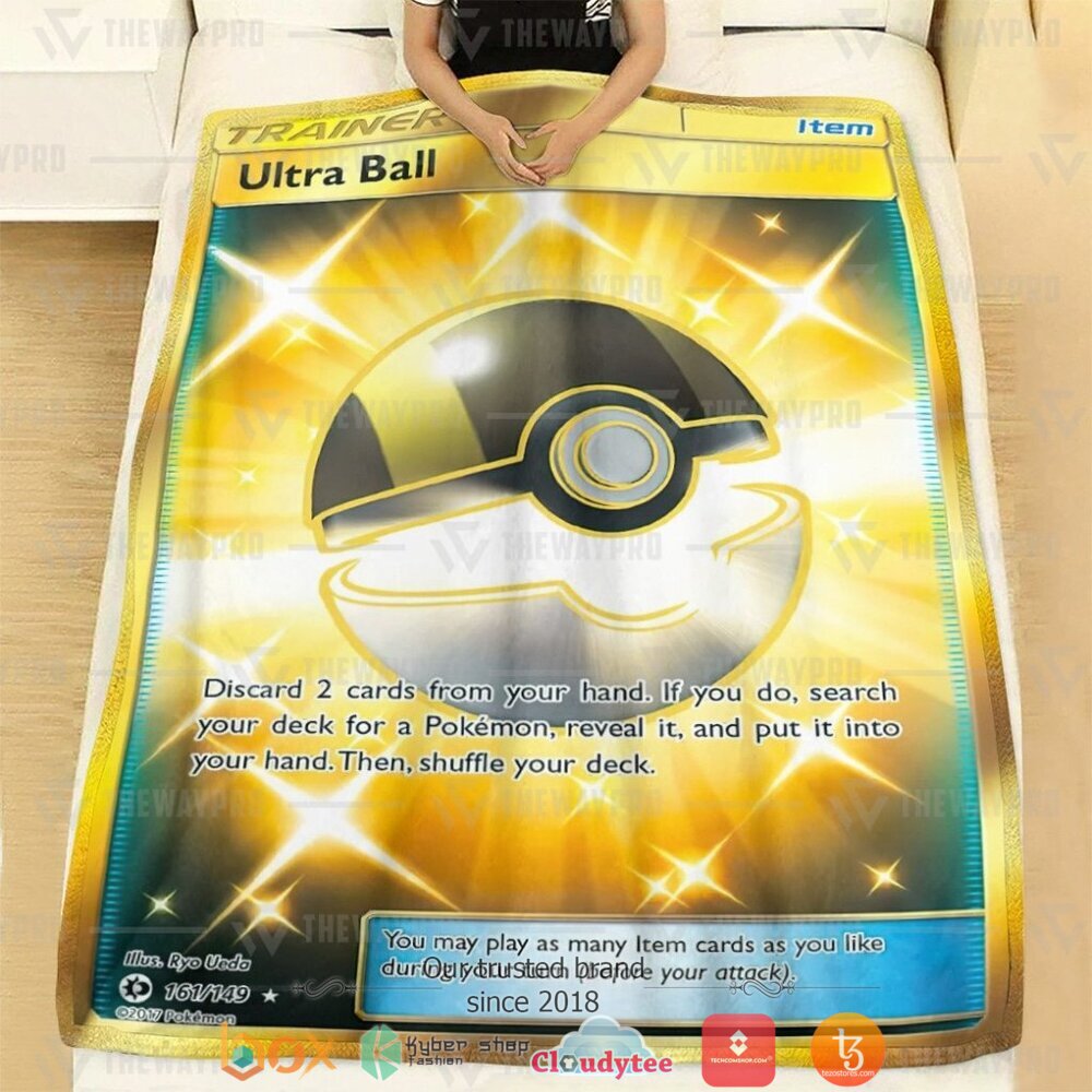 NEW Ultra Ball Trainer Pokemon Blanket 2 Anime Pokemon Ultra Ball Trainer Soft Blanket 1