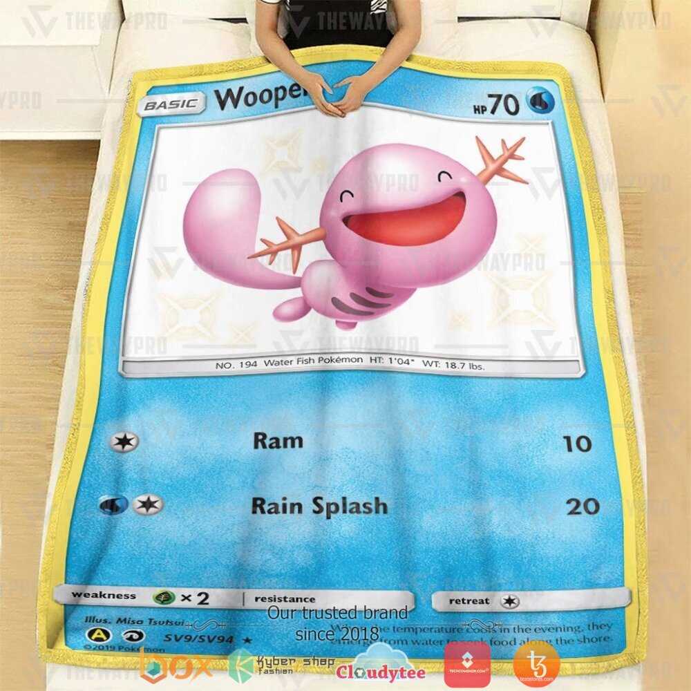 NEW Wooper Dragon Majesty Pokemon Blanket 3 Anime Pokemon Wooper Dragon Majesty Soft Blanket 1 2