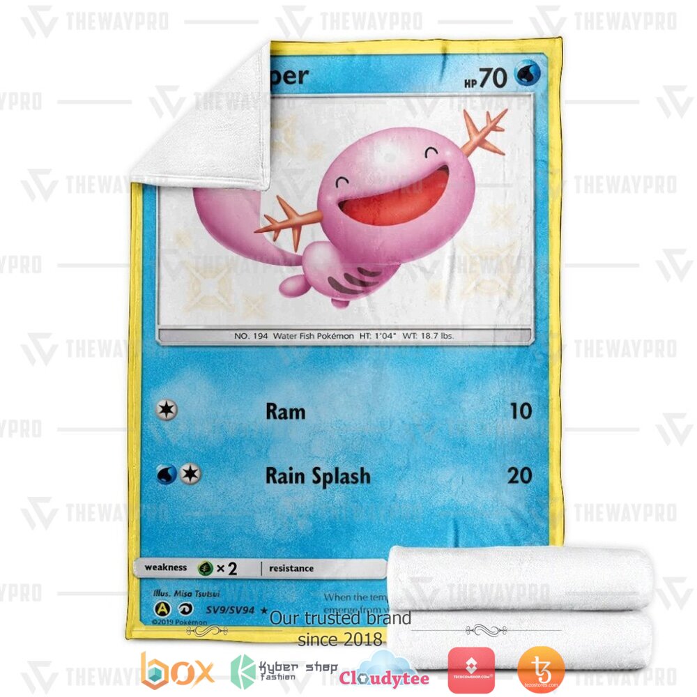 NEW Wooper Dragon Majesty Pokemon Blanket 4 Anime Pokemon Wooper Dragon Majesty Soft Blanket 1 2 3