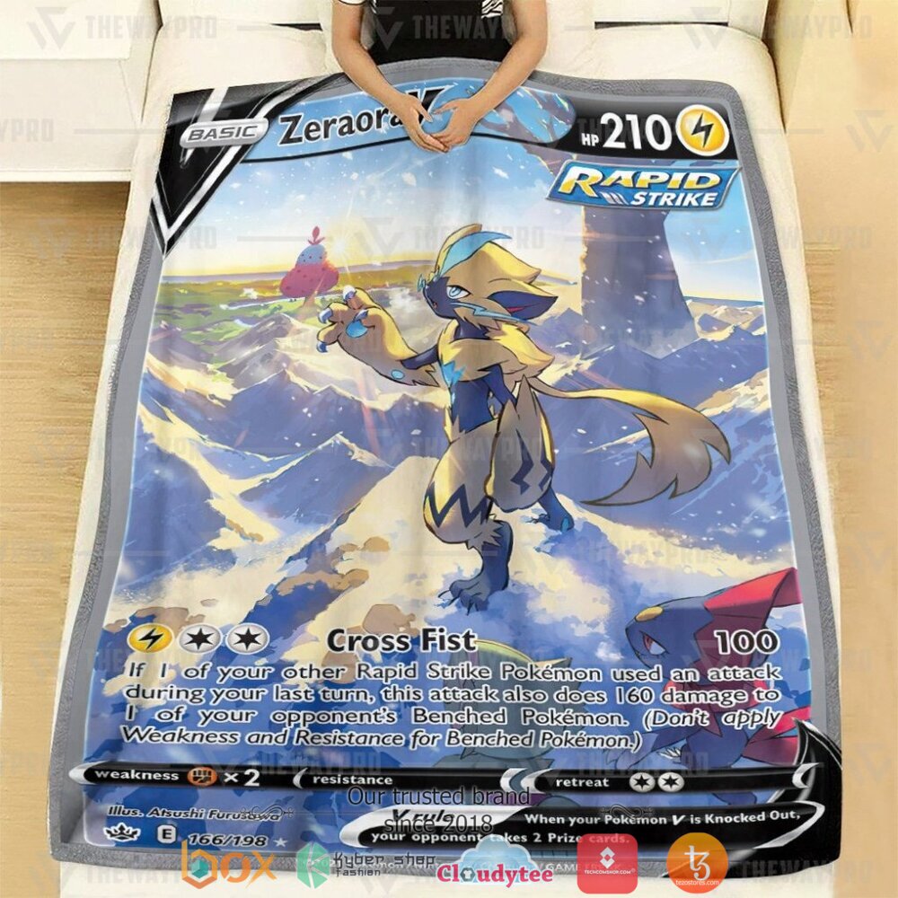 HOT Zeraora V Chilling Reign Pokemon Blanket 3 Anime Pokemon Zeraora V Chilling Reign Soft Blanket 1 2