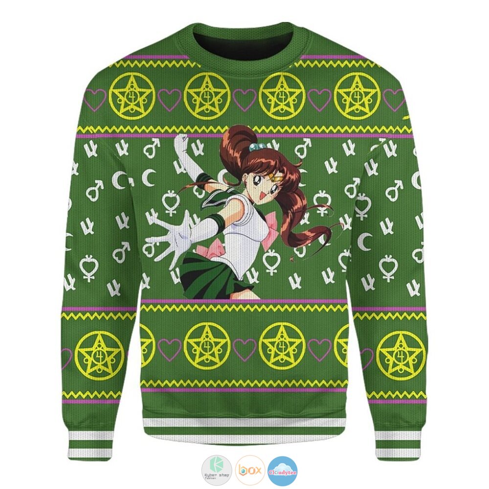 Sailor Moon Jupiter Ugly Christmas Sweater 5 Anime Sailor Moon Jupiter Christmas Sweater 1 2 3 4
