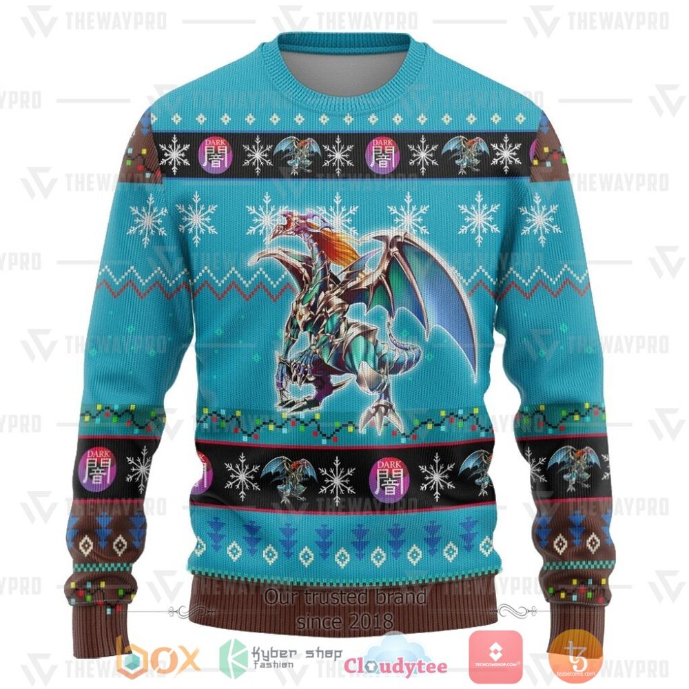 HOT Anime YGO Chaos Emperor Dragon Envoy Of The End Merry Christmas Sweater 3 Anime YGO Chaos Emperor Dragon Envoy Of The End Ugly Christmas Sweater 1 2