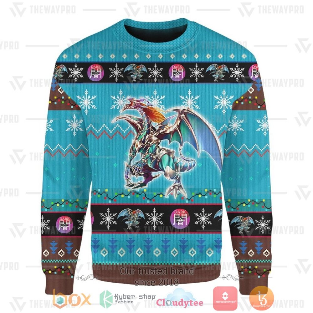 HOT Anime YGO Chaos Emperor Dragon Envoy Of The End Merry Christmas Sweater 5 Anime YGO Chaos Emperor Dragon Envoy Of The End Ugly Christmas Sweater 1 2 3 4