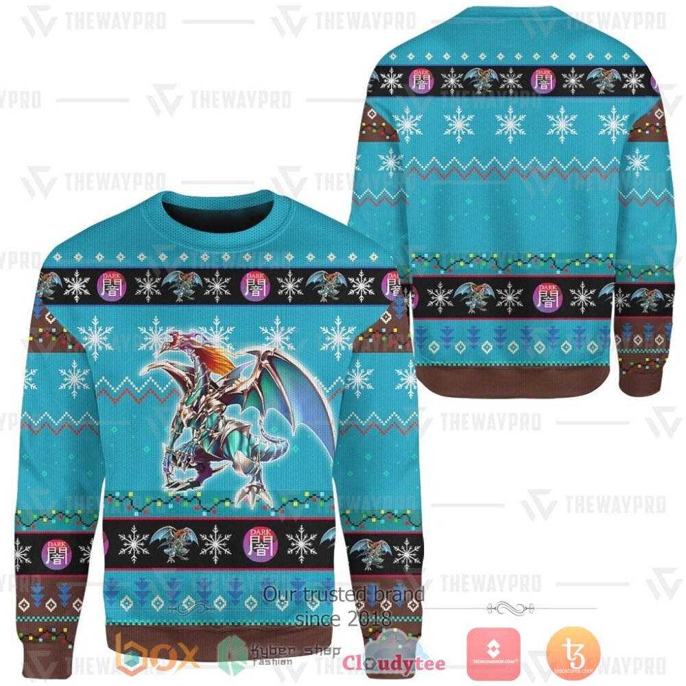 HOT Anime YGO Chaos Emperor Dragon Envoy Of The End Merry Christmas Sweater 6 Anime YGO Chaos Emperor Dragon Envoy Of The End Ugly Christmas Sweater 1 2 3 4 5