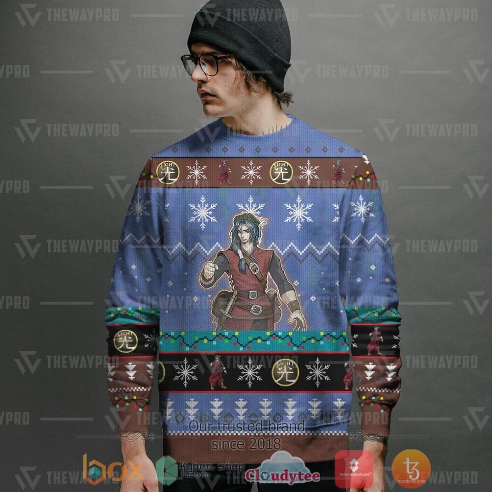 HOT Anime YGO Dante Traveler Of The Burning Abyss Merry Christmas Sweater 2 Anime YGO Dante Traveler Of The Burning Abyss Ugly Christmas Sweater 1