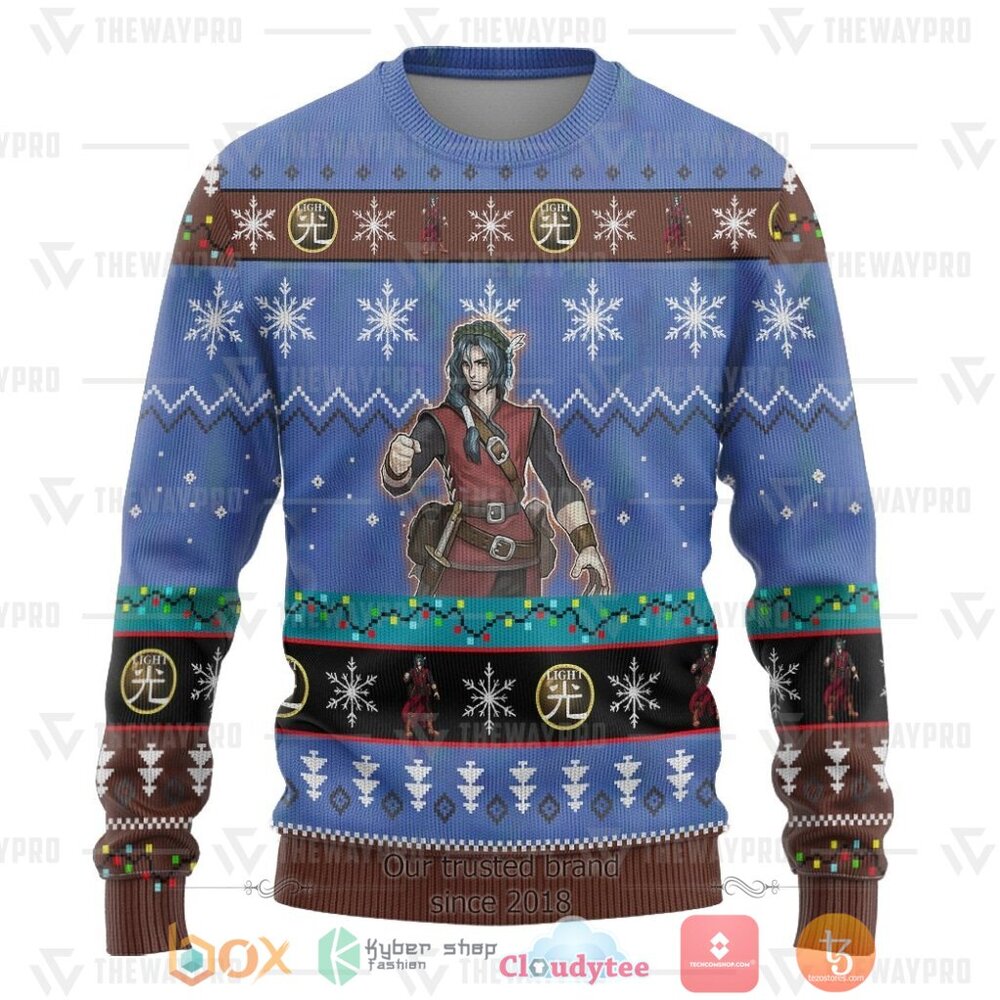 HOT Anime YGO Dante Traveler Of The Burning Abyss Merry Christmas Sweater 3 Anime YGO Dante Traveler Of The Burning Abyss Ugly Christmas Sweater 1 2