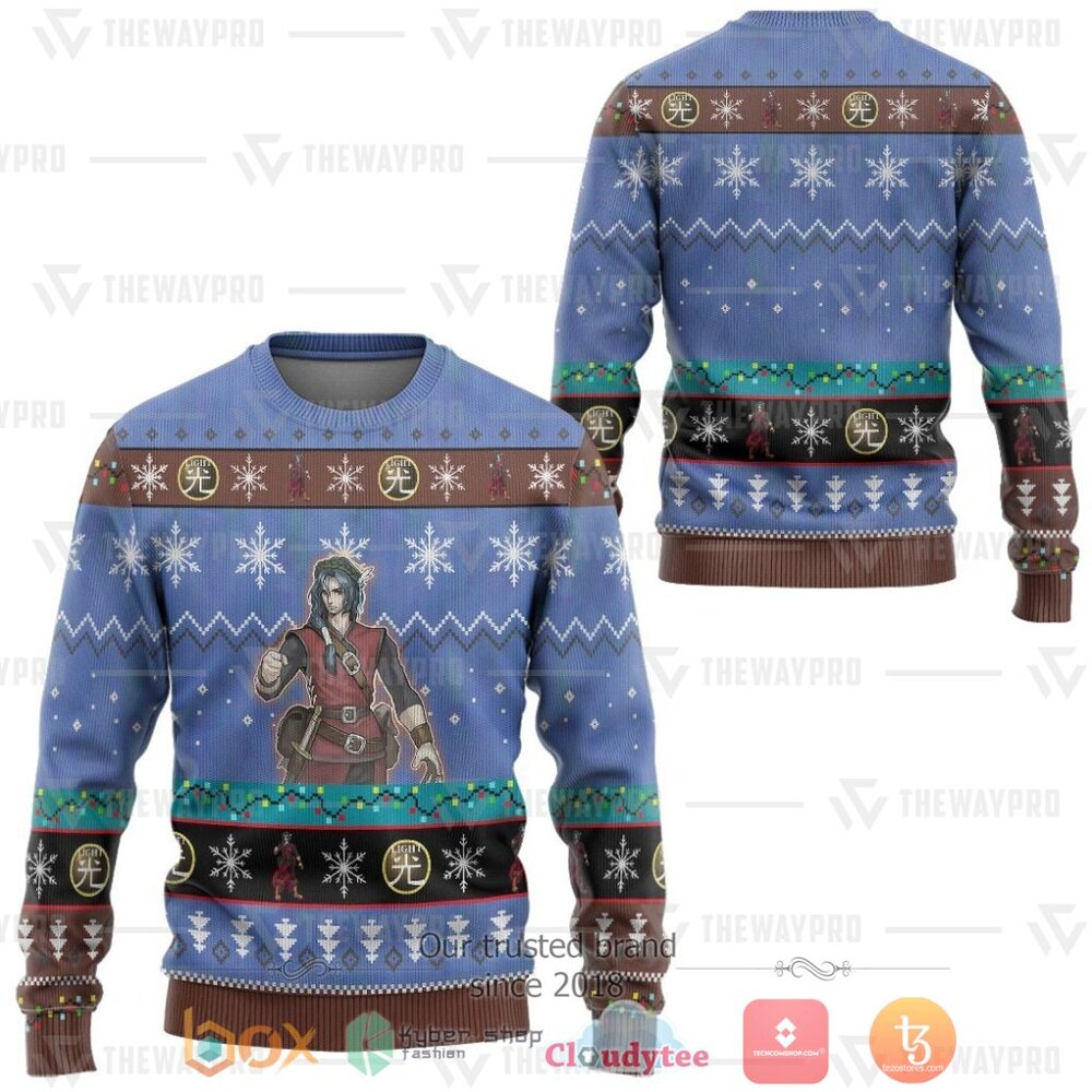 HOT Anime YGO Dante Traveler Of The Burning Abyss Merry Christmas Sweater 4 Anime YGO Dante Traveler Of The Burning Abyss Ugly Christmas Sweater 1 2 3
