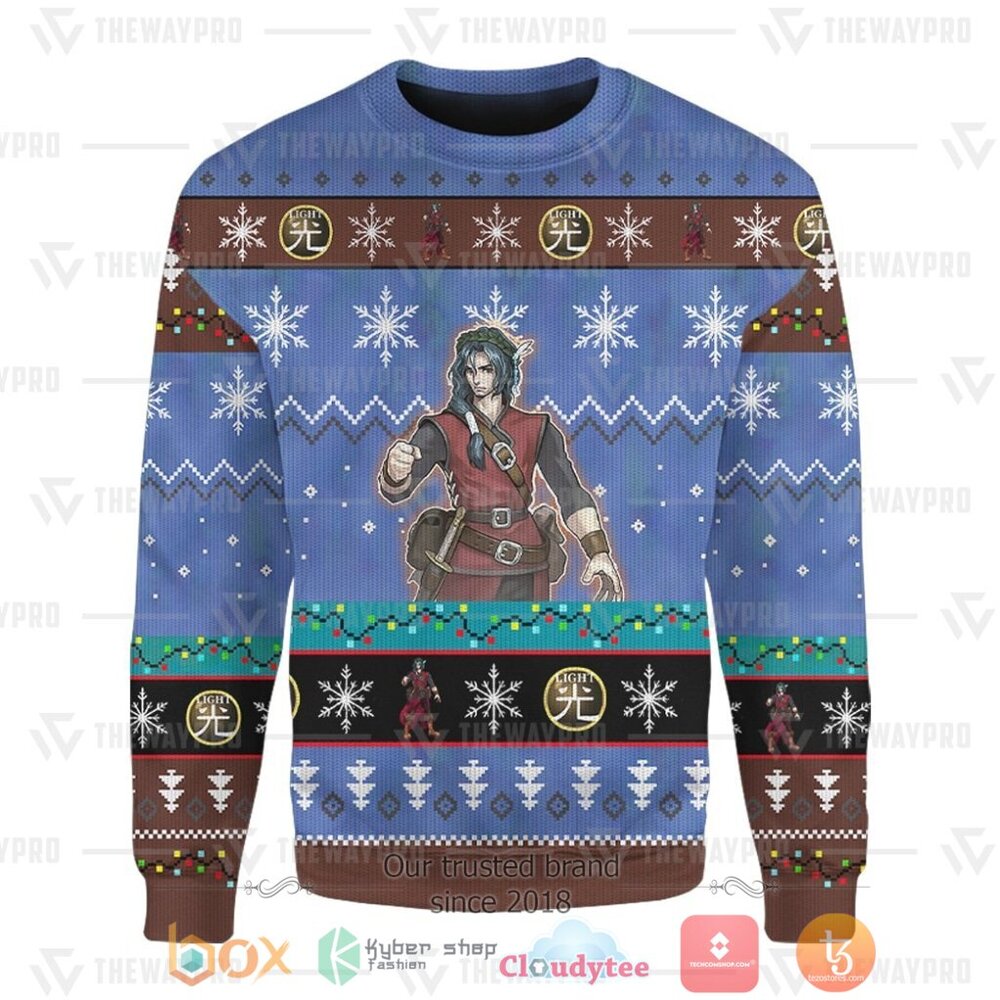 HOT Anime YGO Dante Traveler Of The Burning Abyss Merry Christmas Sweater 5 Anime YGO Dante Traveler Of The Burning Abyss Ugly Christmas Sweater 1 2 3 4