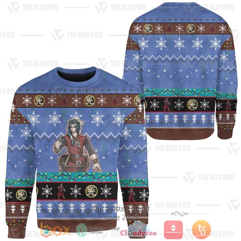 HOT Anime YGO Dante Traveler Of The Burning Abyss Merry Christmas Sweater 6 Anime YGO Dante Traveler Of The Burning Abyss Ugly Christmas Sweater 1 2 3 4 5