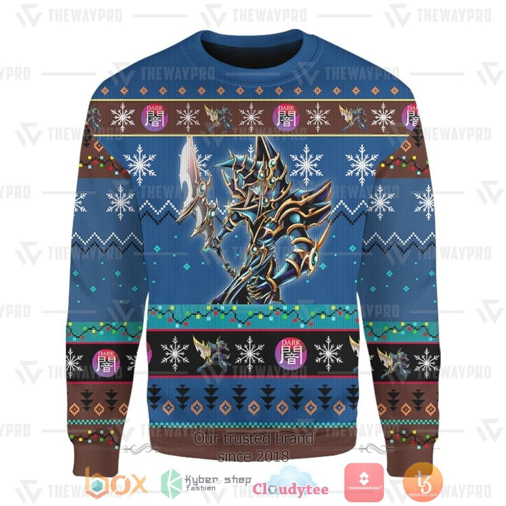 HOT Anime YGO Dark Paladin Merry Christmas Sweater 5 Anime YGO Dark Paladin Ugly Christmas Sweater 1 2 3 4