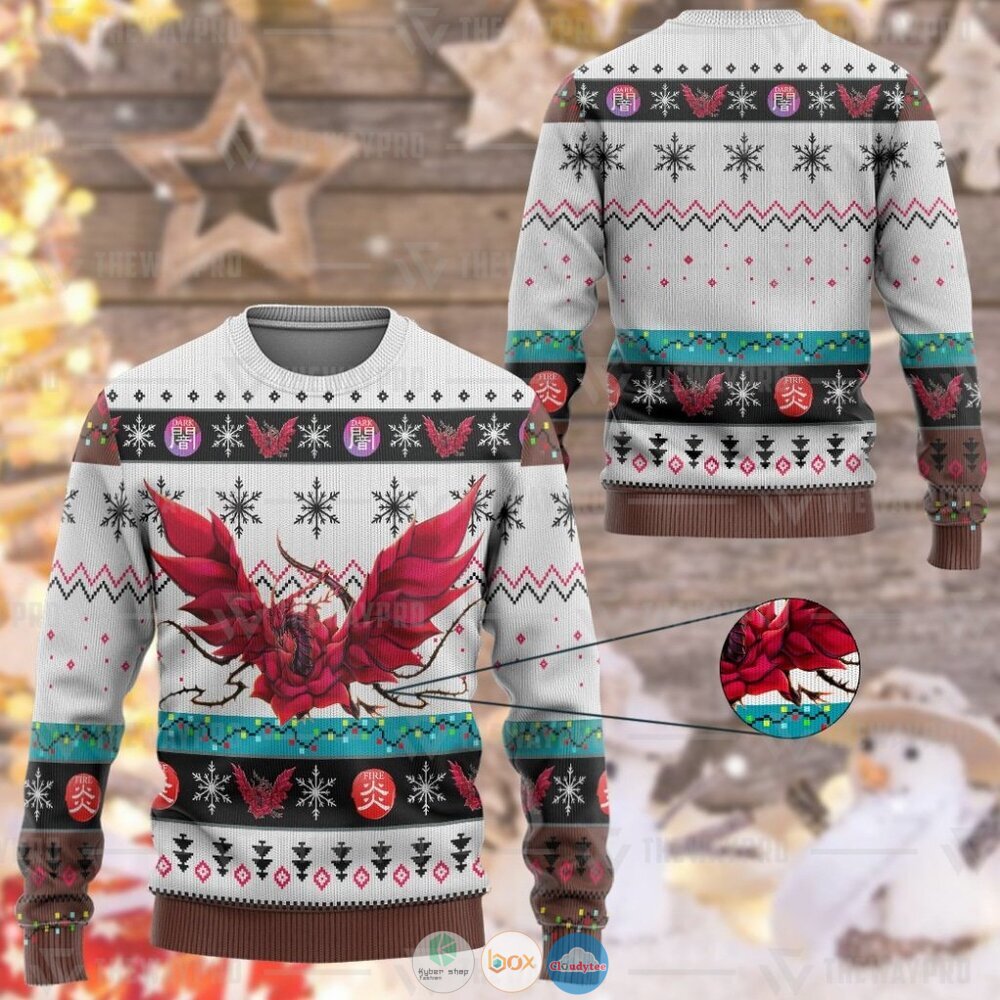 Anime Yu Gi Oh Black Rose Dragon Christmas Sweater