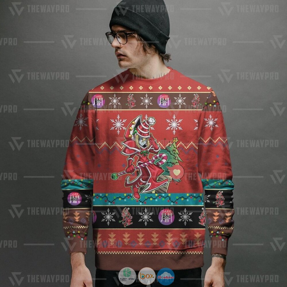 Anime Yu Gi Oh Dark Magician 2 Christmas Sweater 1 2 3 4