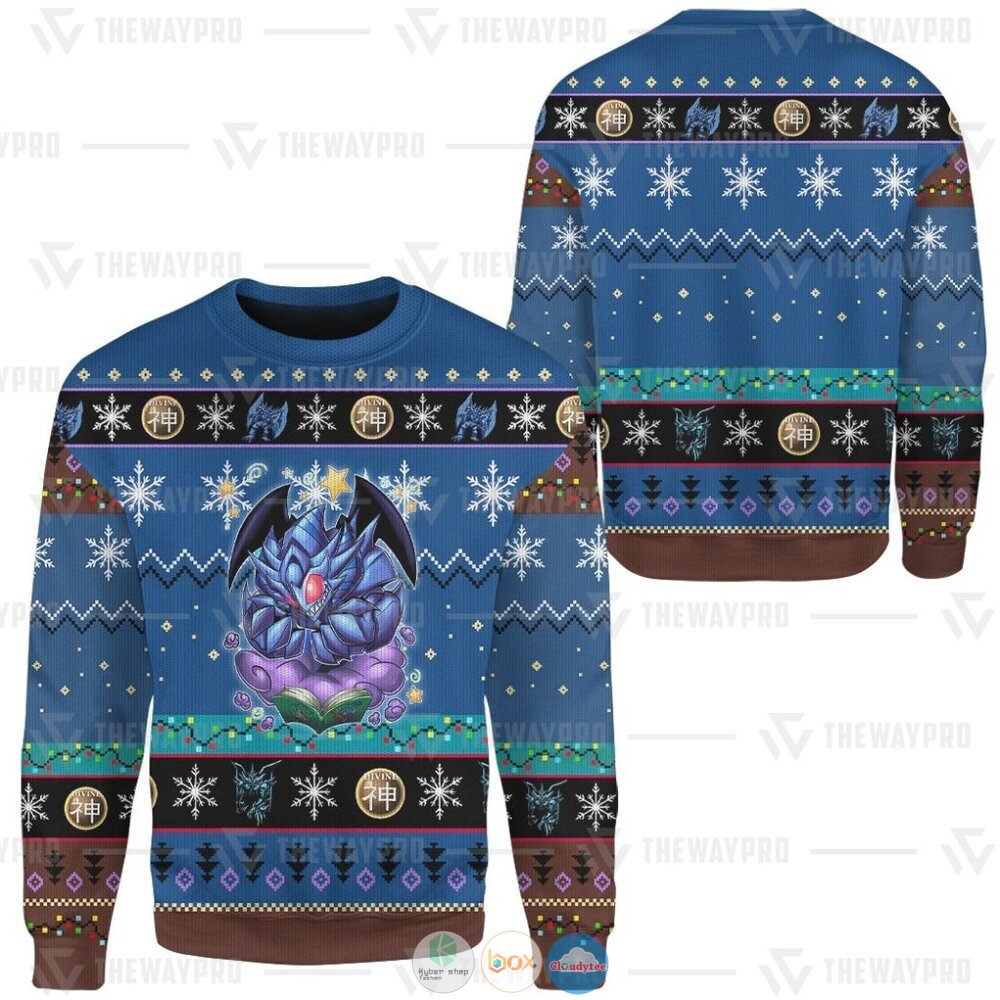 Anime Yu Gi Oh Obelisk The Toonmentor Christmas Sweater 1 2 3