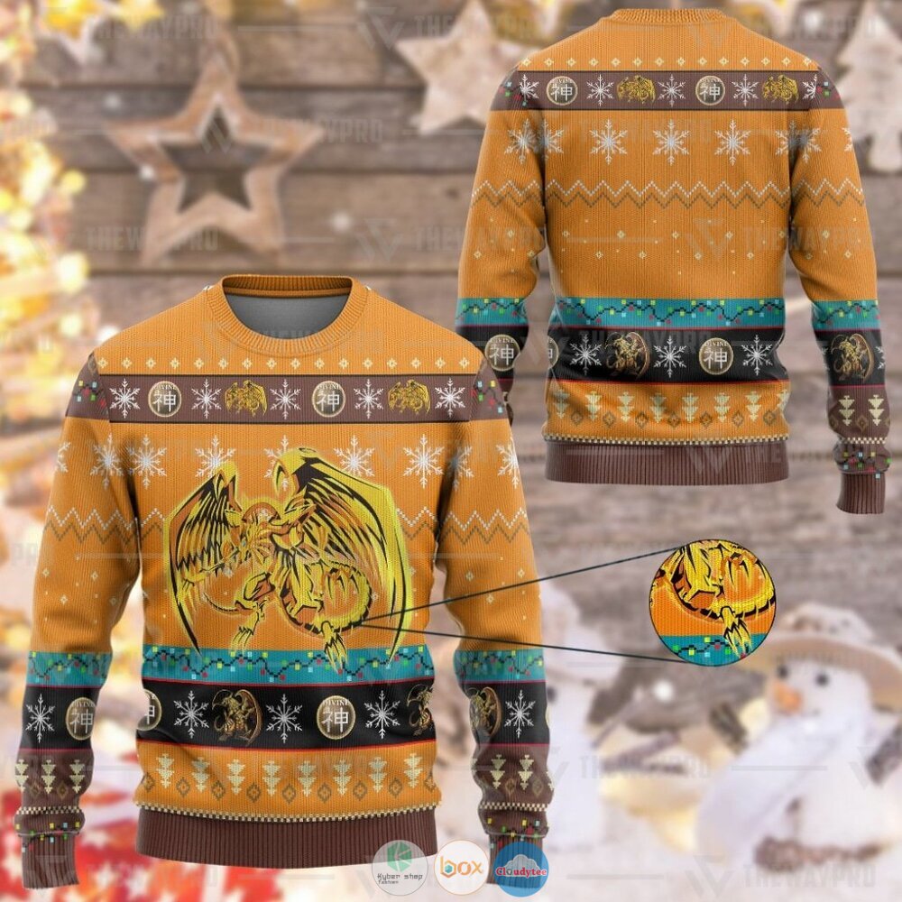 Anime Yu Gi Oh The Winged Dragon of Ra Christmas Sweater