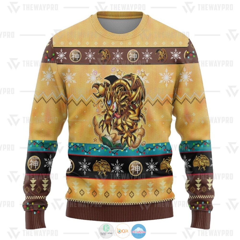 Anime Yu Gi Oh The Winged Toon Of Ra Christmas Sweater 1 2