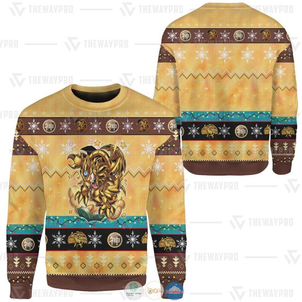 Anime Yu Gi Oh The Winged Toon Of Ra Christmas Sweater 1 2 3