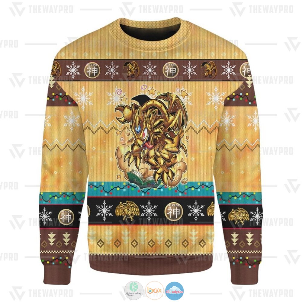 Anime Yu Gi Oh The Winged Toon Of Ra Christmas Sweater 1 2 3 4