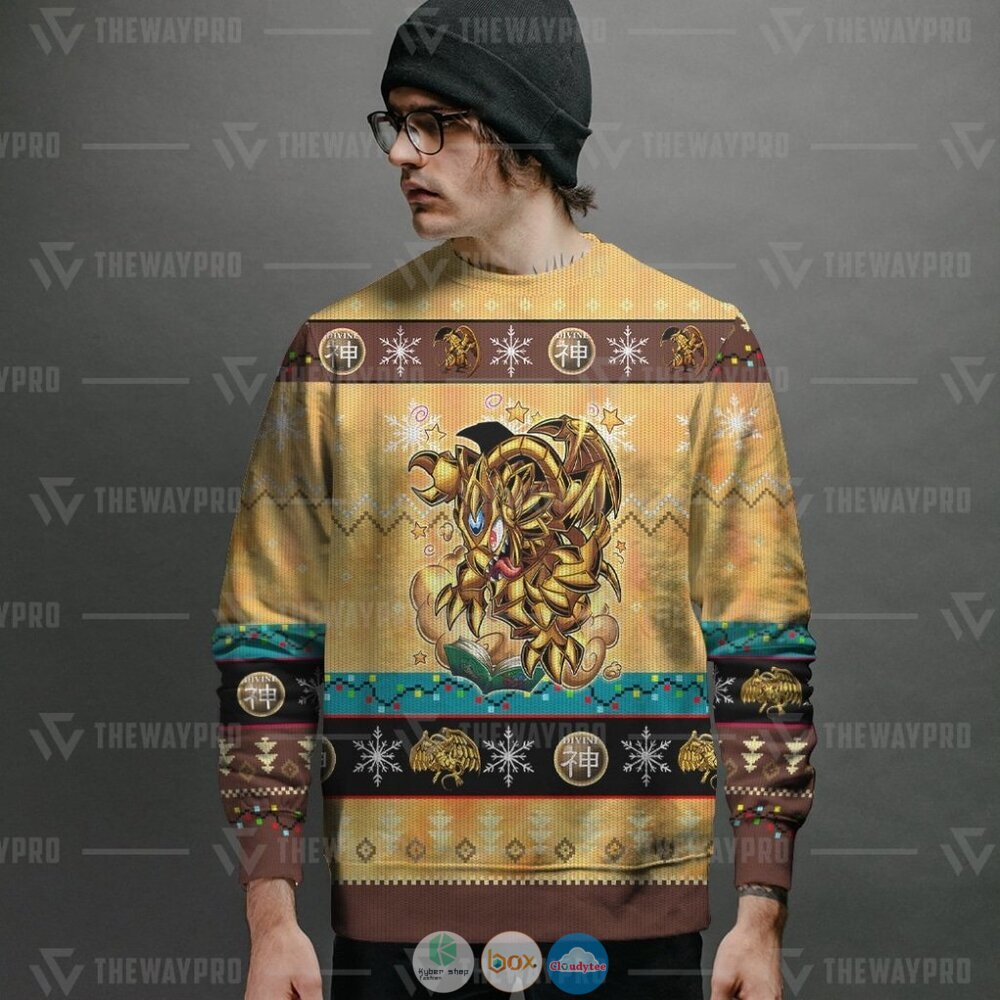 Anime Yu Gi Oh The Winged Toon Of Ra Christmas Sweater 1 2 3 4 5