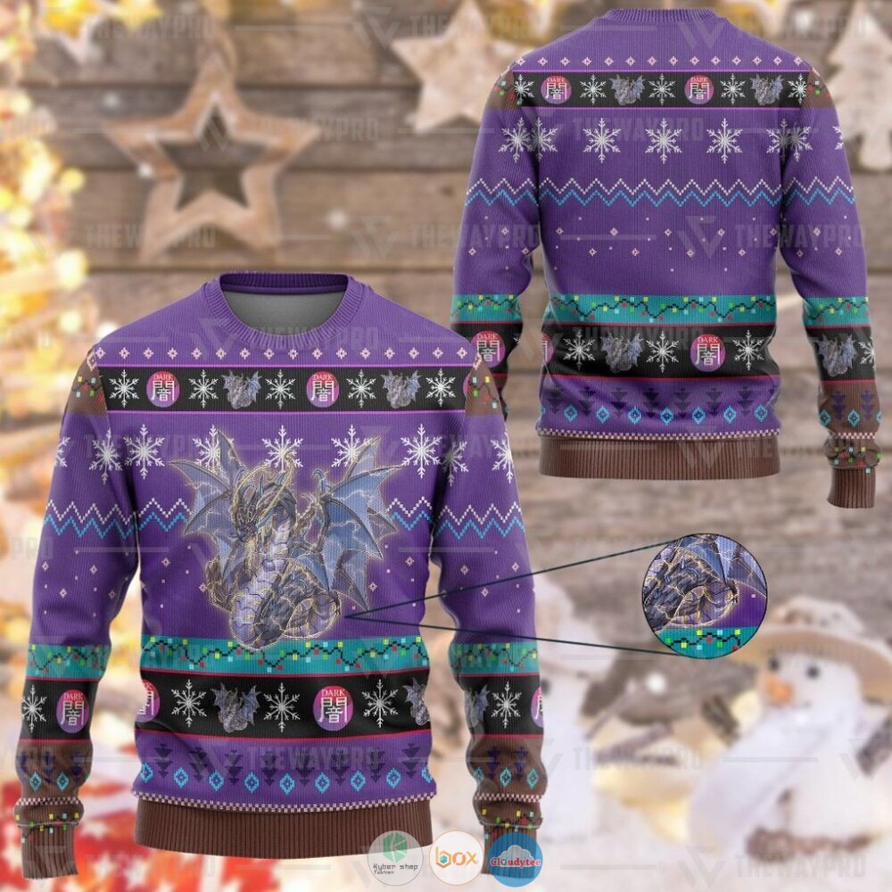 Anime Yu Gi Oh Thunder Dragon Colossus Christmas Sweater