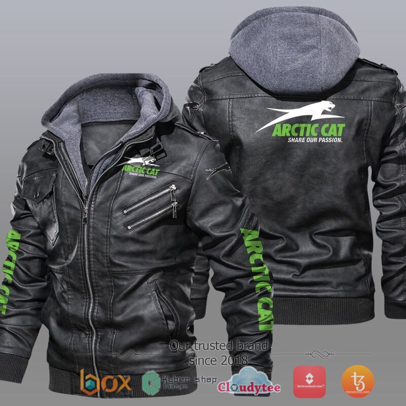 Arctic Cat Car Motor Leather Jacket