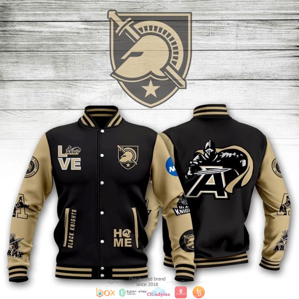 Army Black Knights Love Home Baseball jacket