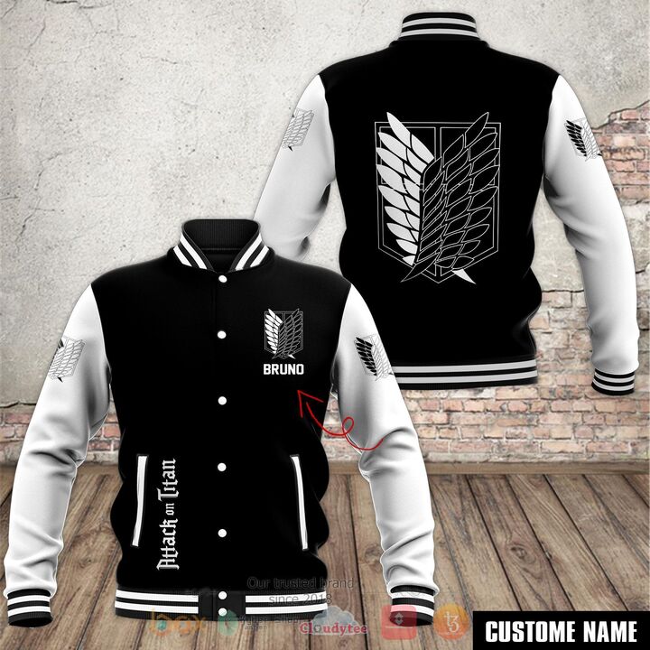 Attack On Titan Recon Corps Personalized Baseball Jacket 1 2 3 4 5 6