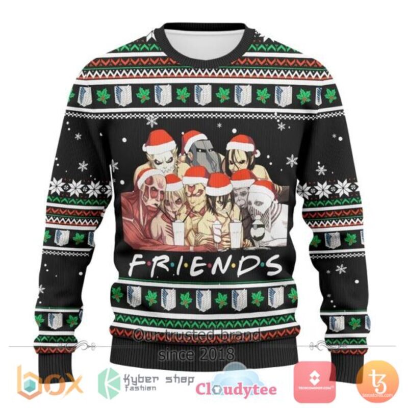 BEST Attack on Titan Anime Christmas Sweater 2 Attack on Titan Anime Sweater Christmas 1