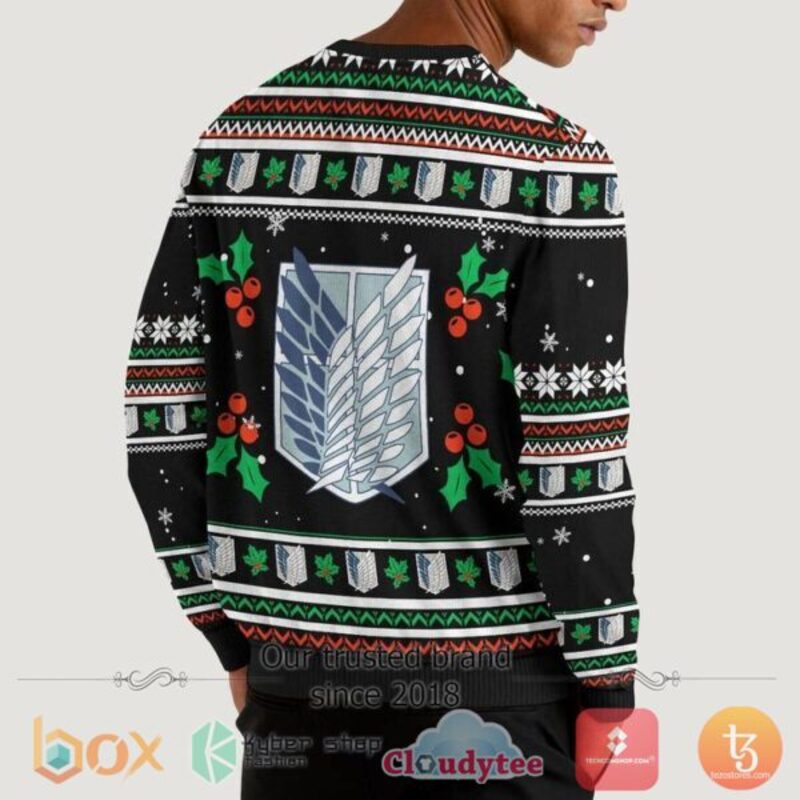 BEST Attack on Titan Anime Christmas Sweater 4 Attack on Titan Anime Sweater Christmas 1 2 3