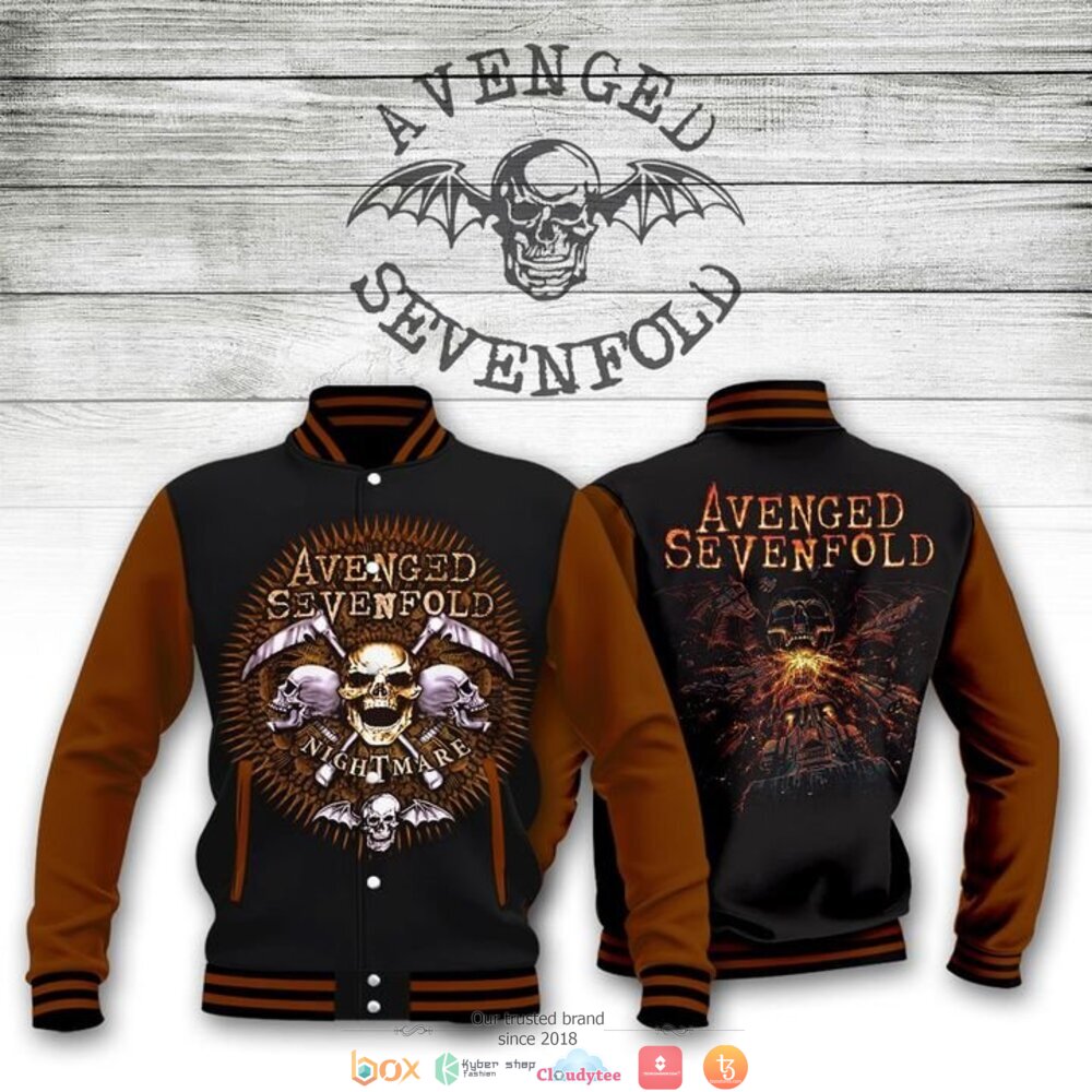 Avenged Sevenfold band Nightmare brown Baseball jacket