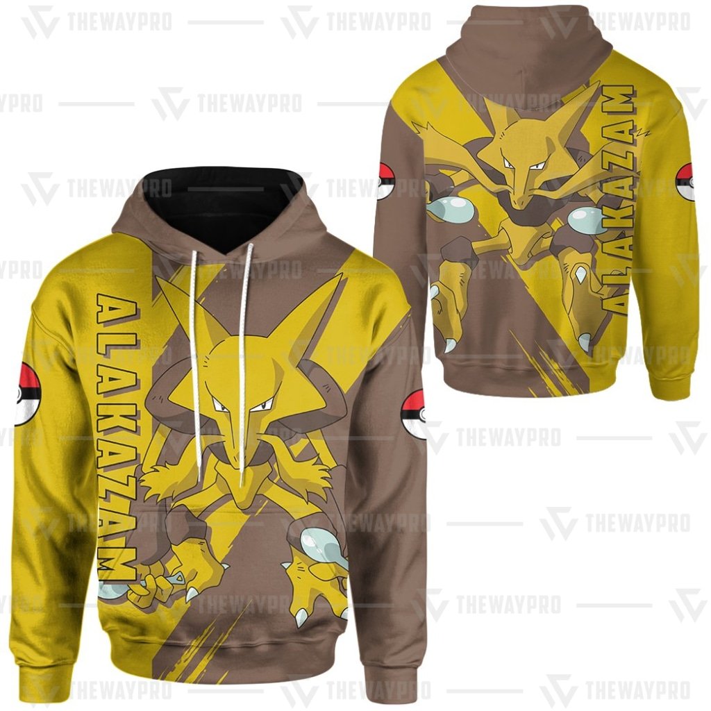 BEST Anime Pocket Monsters Alakazam 3D Hoodie 1 BEST Anime Pocket Monsters Alakazam 3D Hoodie