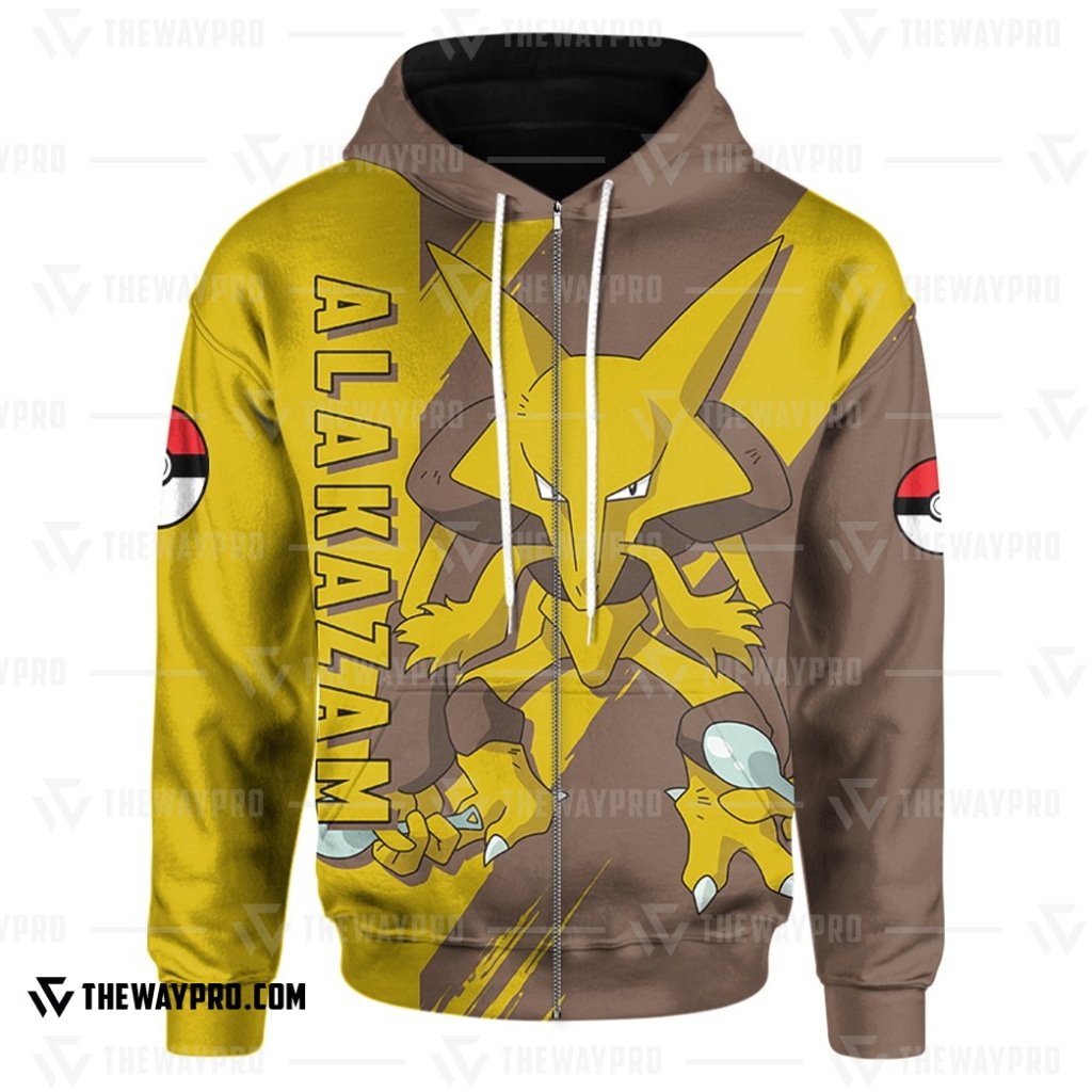 BEST Anime Pocket Monsters Alakazam 3D Hoodie 4 BEST Anime Pocket Monsters Alakazam 3D Hoodie 1 2 3