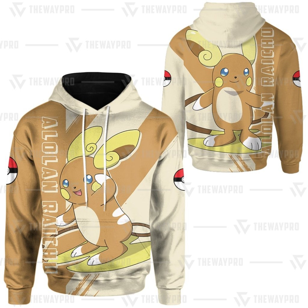 BEST Anime Pocket Monsters Alolan Raichu 3D Hoodie
