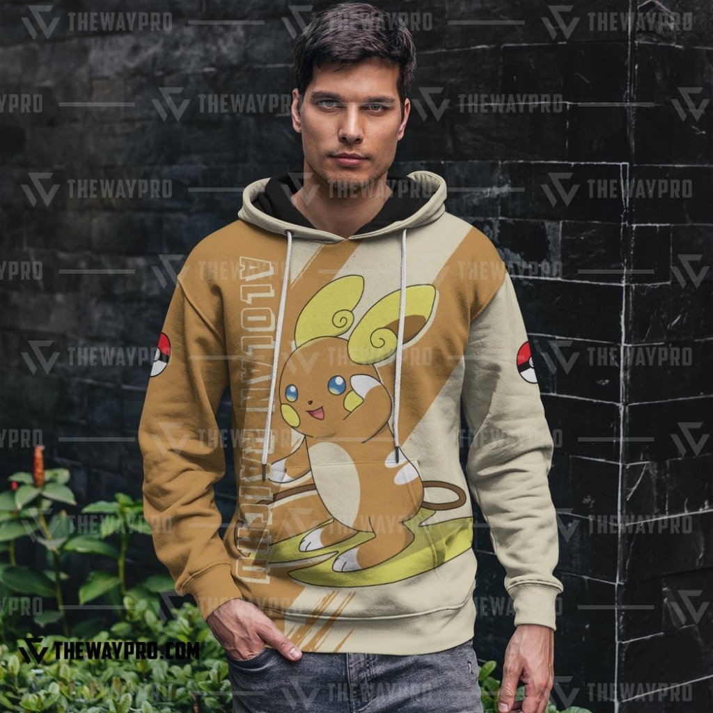 BEST Anime Pocket Monsters Alolan Raichu 3D Hoodie 2 BEST Anime Pocket Monsters Alolan Raichu 3D Hoodie 1