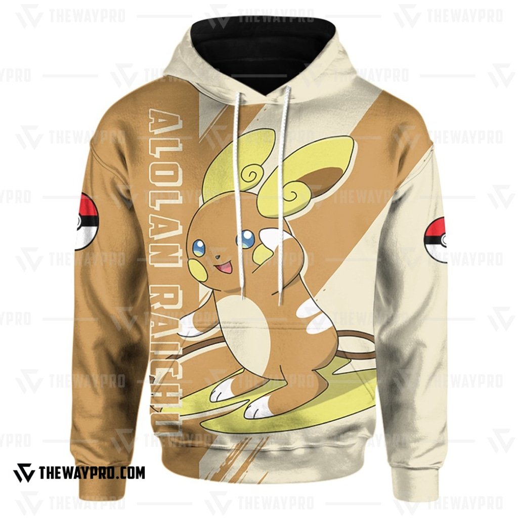 BEST Anime Pocket Monsters Alolan Raichu 3D Hoodie 3 BEST Anime Pocket Monsters Alolan Raichu 3D Hoodie 1 2