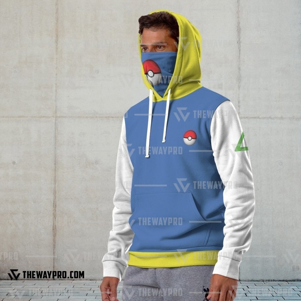 BEST Anime Pocket Monsters Ash Ketchum Snood 3D Hoodie 2 BEST Anime Pocket Monsters Ash Ketchum Snood 3D Hoodie 1