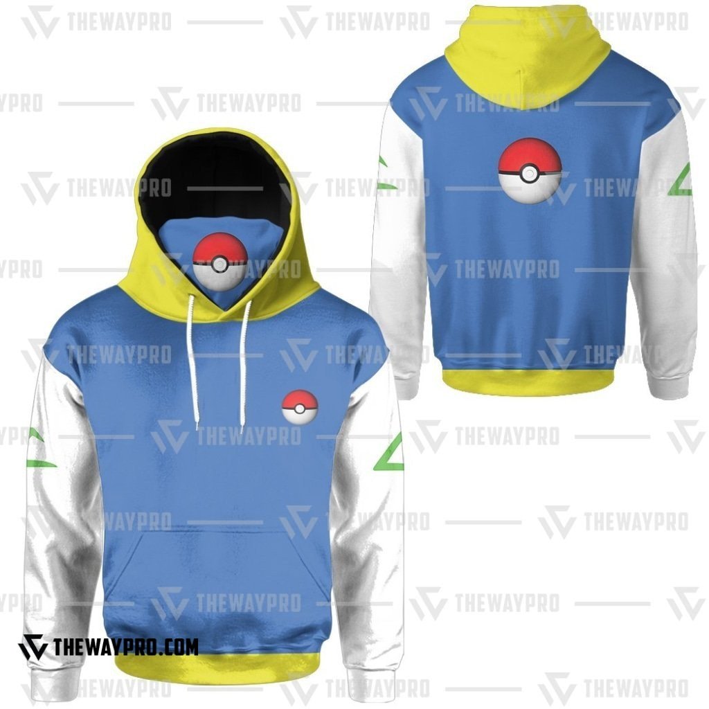 BEST Anime Pocket Monsters Ash Ketchum Snood 3D Hoodie 4 BEST Anime Pocket Monsters Ash Ketchum Snood 3D Hoodie 1 2 3