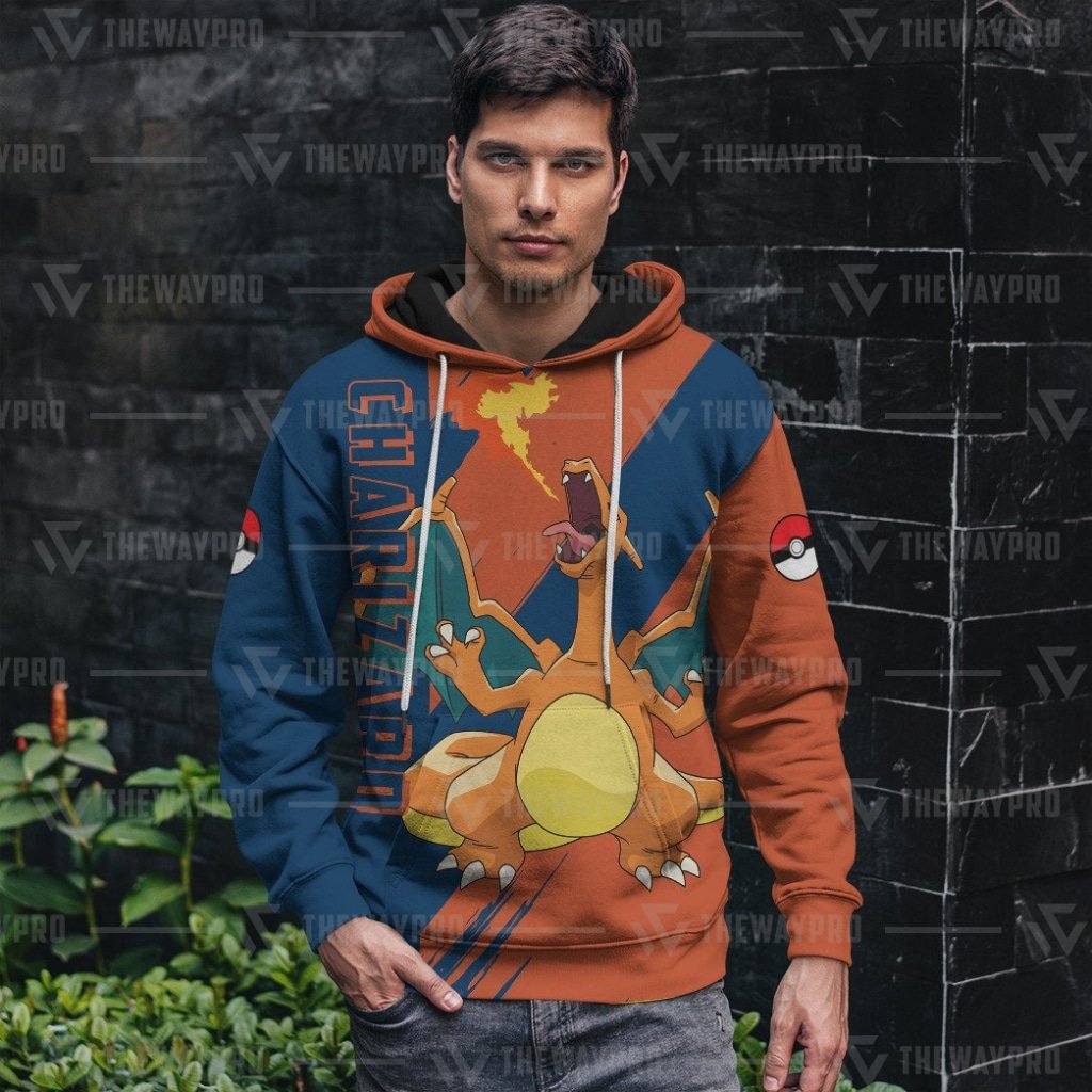 BEST Anime Pocket Monsters Charizard 3D Hoodie 2 BEST Anime Pocket Monsters Charizard 3D Hoodie 1