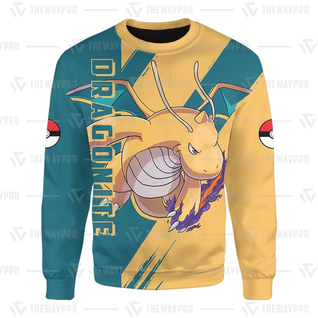 BEST Anime Pocket Monsters Dragonite Merry Christmas Sweater 1 BEST Anime Pocket Monsters Dragonite Merry Christmas Sweater