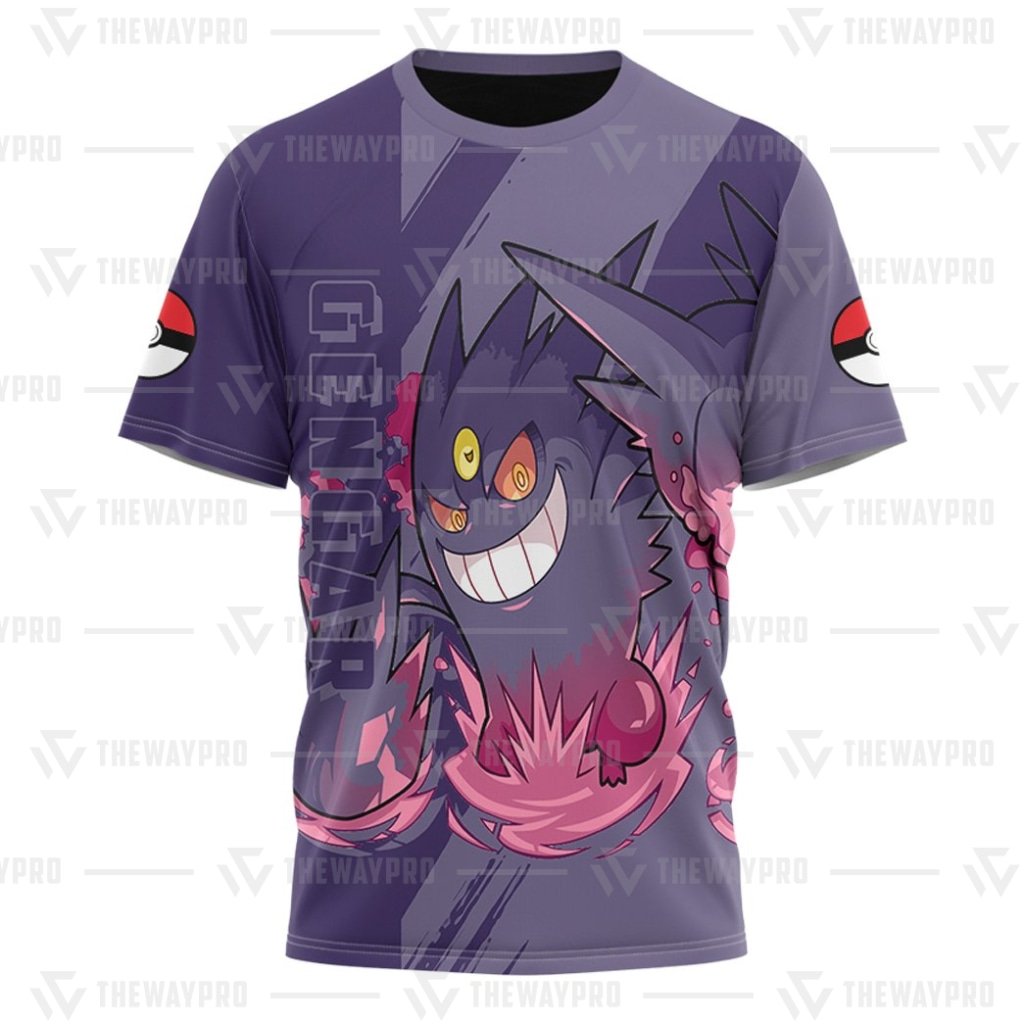 BEST Anime Pocket Monsters Gengar 3D T Shirt