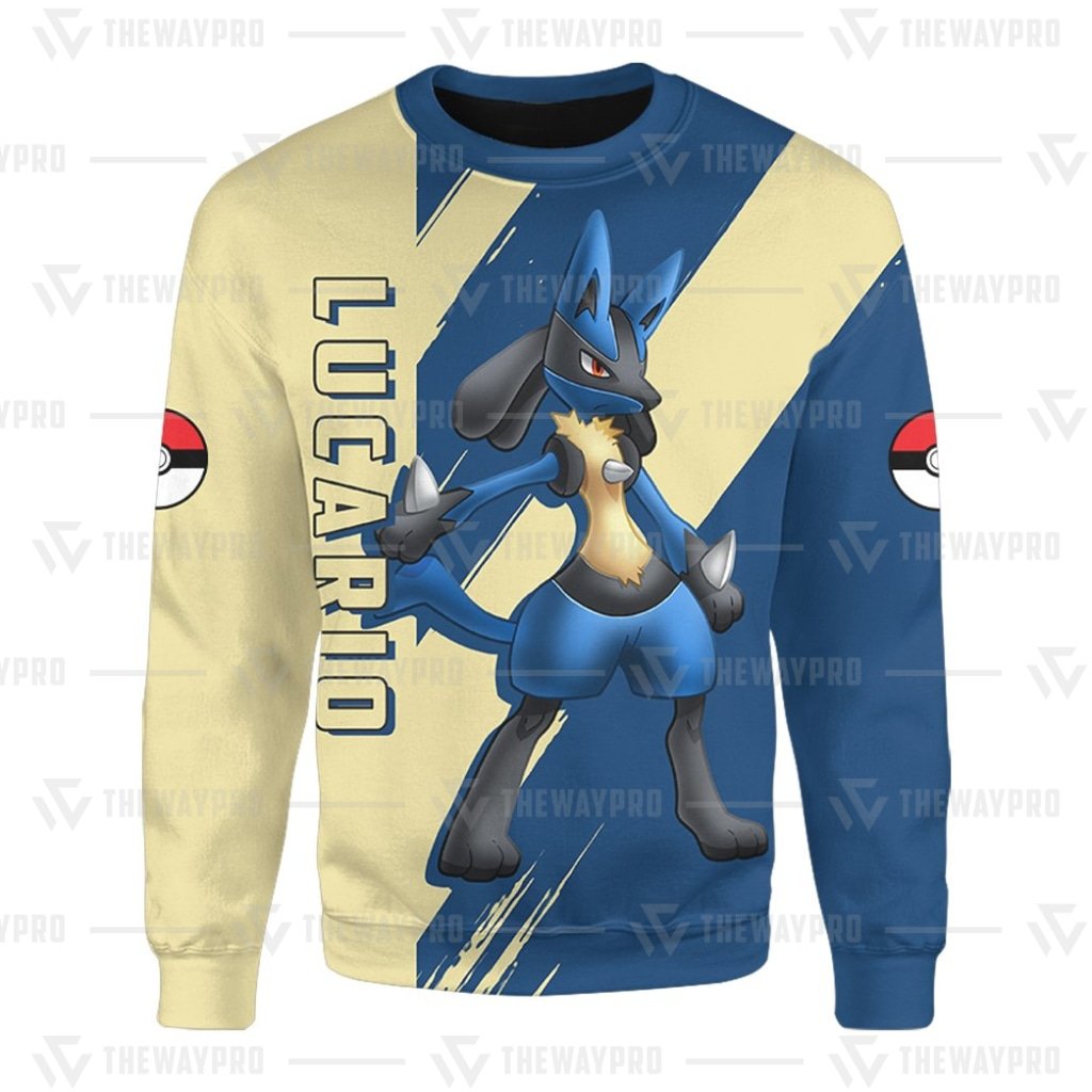 BEST Anime Pocket Monsters Lucario Merry Christmas Sweater