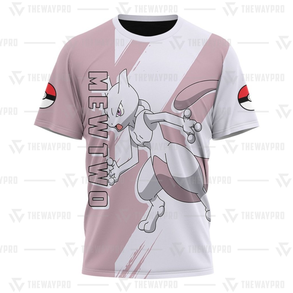 BEST Anime Pocket Monsters Mewtwo 3D T Shirt