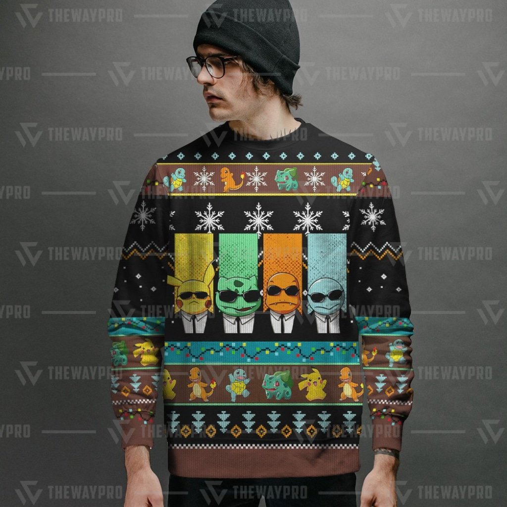 BEST Anime Pocket Monsters Reservoir Mons Merry Christmas Sweater 2 BEST Anime Pocket Monsters Reservoir Mons Merry Christmas Sweater 1