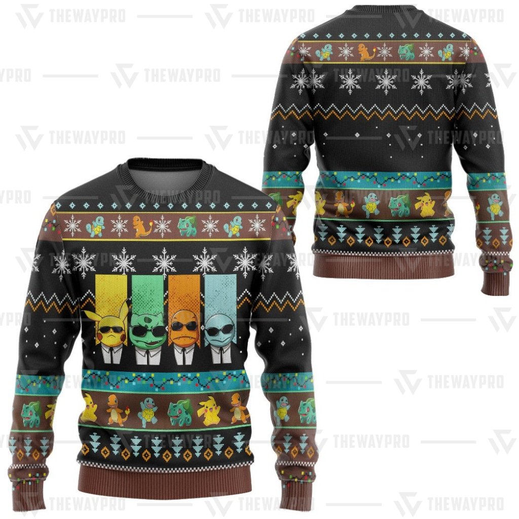 BEST Anime Pocket Monsters Reservoir Mons Merry Christmas Sweater 4 BEST Anime Pocket Monsters Reservoir Mons Merry Christmas Sweater 1 2 3
