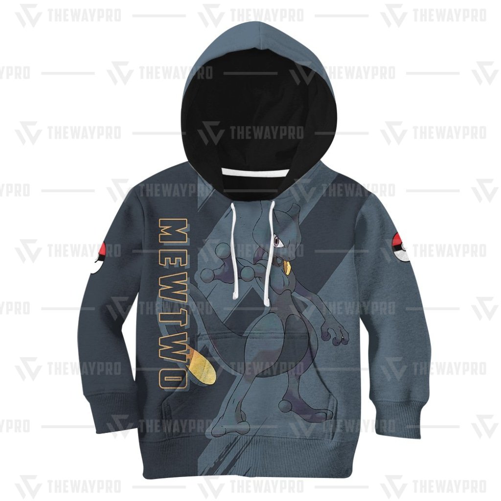 BEST Anime Pocket Monsters Shadow Mewtwo Kid Hoodie