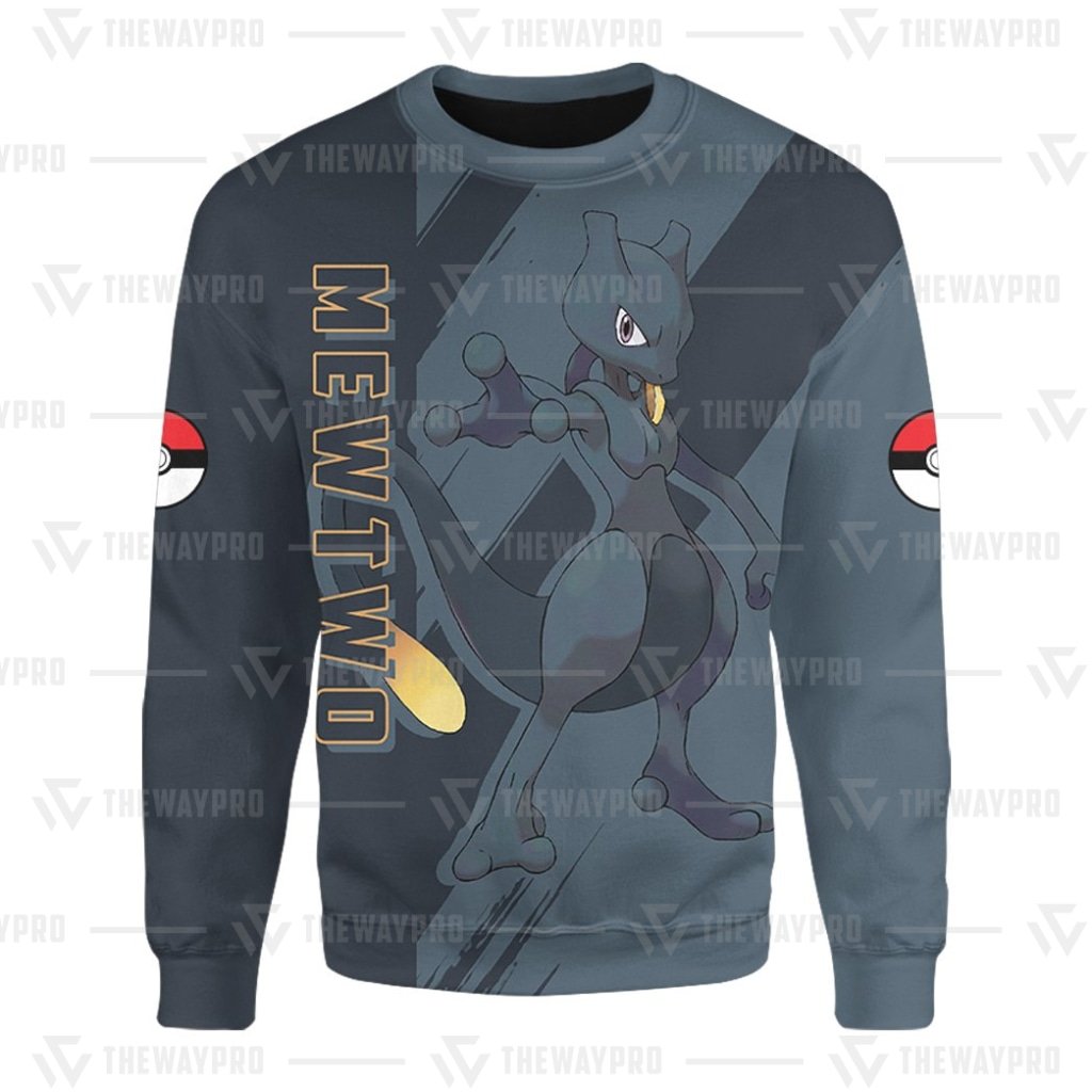 BEST Anime Pocket Monsters Shadow Mewtwo Merry Christmas Sweater