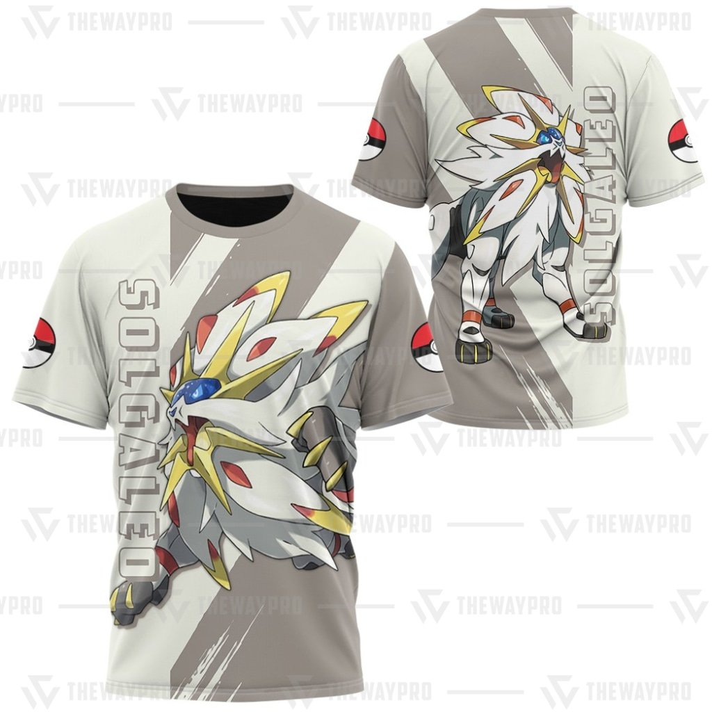 BEST Anime Pocket Monsters Solgaleo Legendary 3D T-Shirt 2 BEST Anime Pocket Monsters Solgaleo Legendary 3D T Shirt 1
