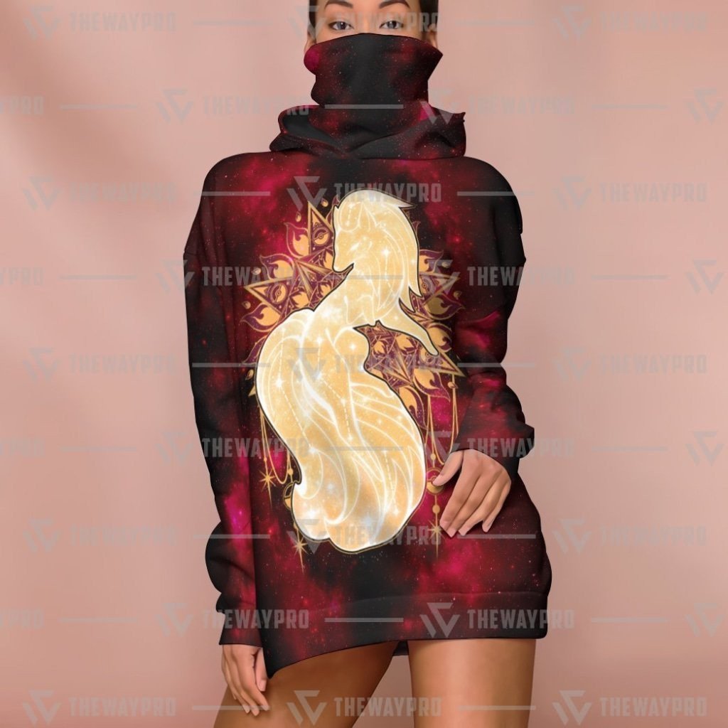 BEST Anime Pocket Monsters Starry Kitsune Snood 3D Hoodie 3 BEST Anime Pocket Monsters Starry Kitsune Snood 3D Hoodie 1 2