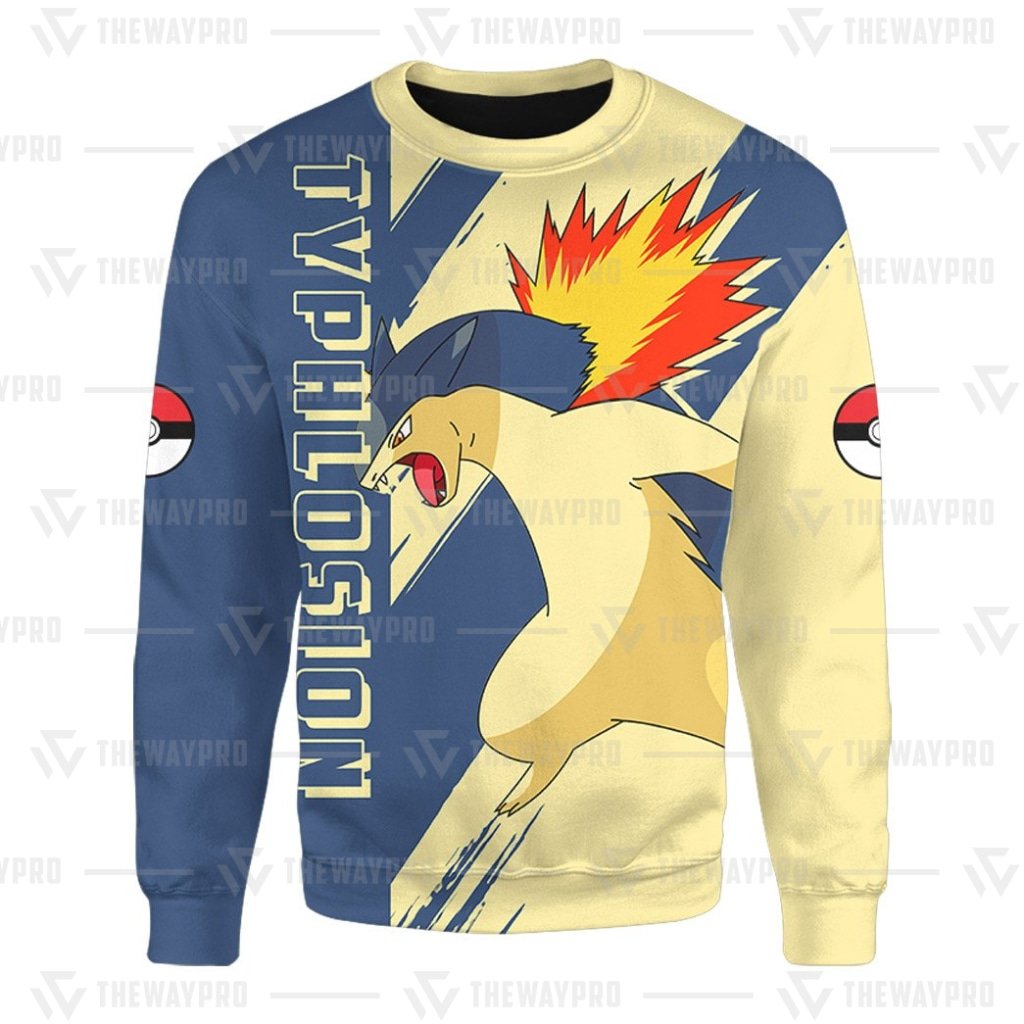 BEST Anime Pocket Monsters Typhlosion Merry Christmas Sweater
