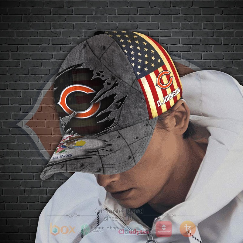 BEST Chicago Bears National Football League Personalized Custom Cap 4 BEST Chicago Bears National Football League Personalized Custom Cap 1 2 3