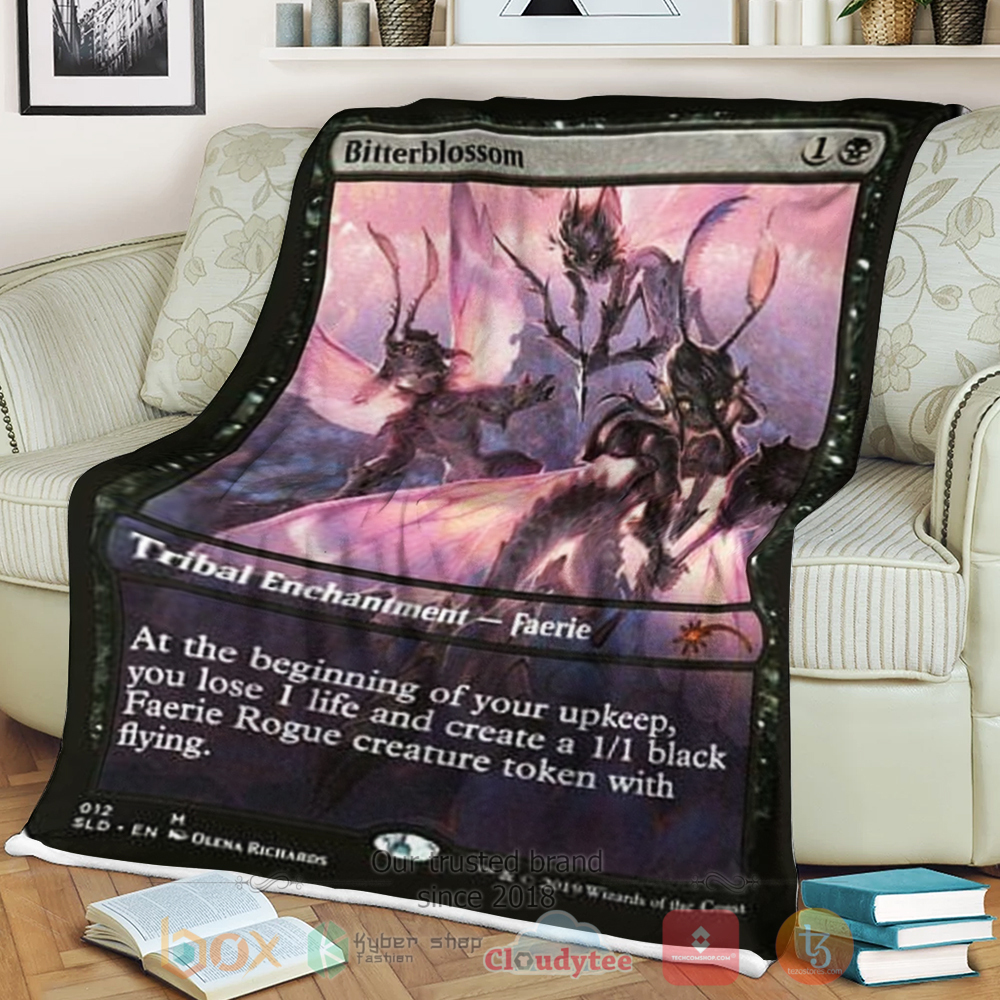 BEST Game Magic The Gathering Bitterblossom Blanket